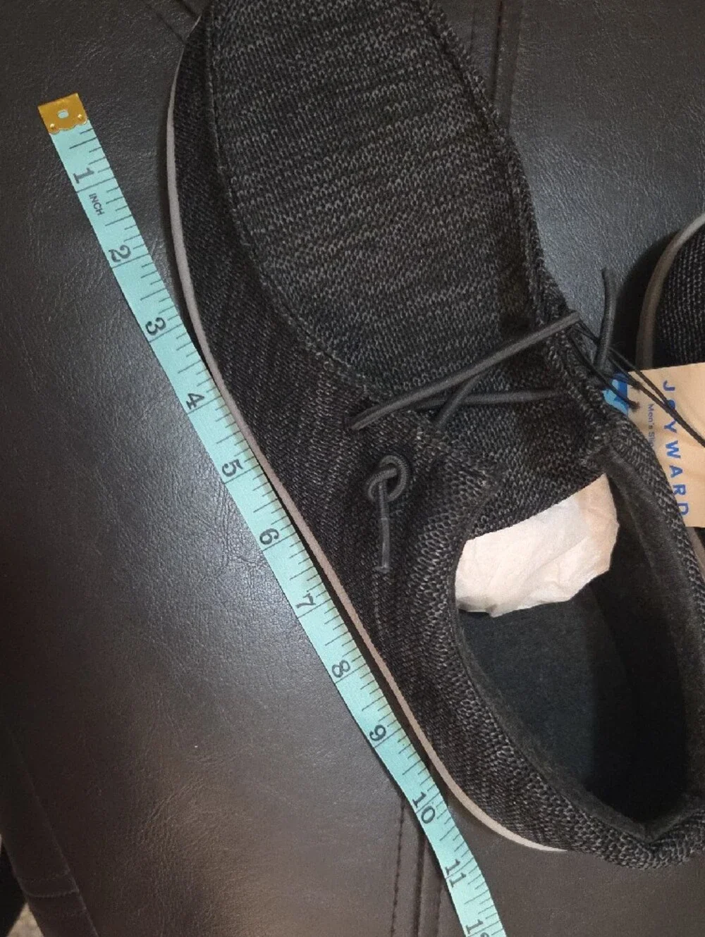 Men's Casual Knit Wally Shoes - Black Gray Knit Sneakers NWT 9.5
